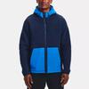 Under Armour Micro Casual Sports Fleece Full Zip Hoodie Men Jackets Academy-Blue 1366718-408