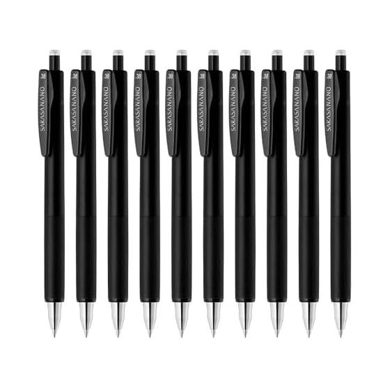 Гелевая шариковая ручка Zebra Sarasanano 0,38 мм черная 10 штук B-JJX72-BK-N