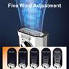 Outdoor Camping Fan Rechargeable 5 Speeds Wearable Belt Fan Strong Airflow Personal Body Fan for Outdoor Jobsite Climbing Hiking