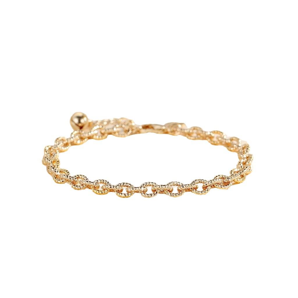 Stylish Cuban Chain Gold-Plated Bracelet - European & American Fashion