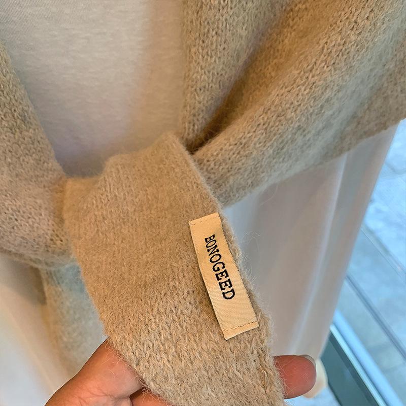 Brushed Knit Triangular Scarf Shawl - Plus Size, Warm, High-End Feel for Autumn/Winter