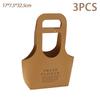 Foldable Waterproof Flower Bag Letter Box Kraft Paper Gift Bags 3Pcs Handbag