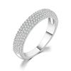 Light Shiny Ring For Women Iced Out Crystal Zircon Gold Plated Accessories Vintage Finger Jewelry Gift R731