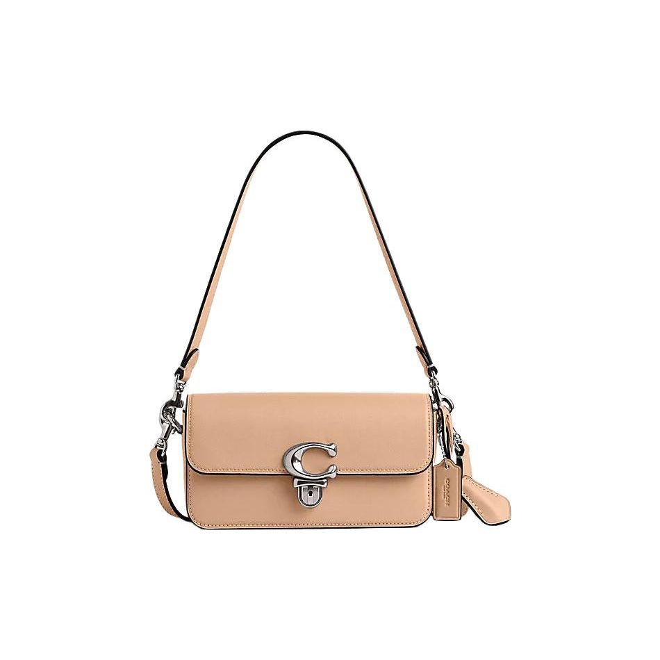 

Coach Studio 20 Silver Logo Flap Leather Handbag Women handbags Beige CE331-LHWFT Basic Set (Bag+Dust Bag)