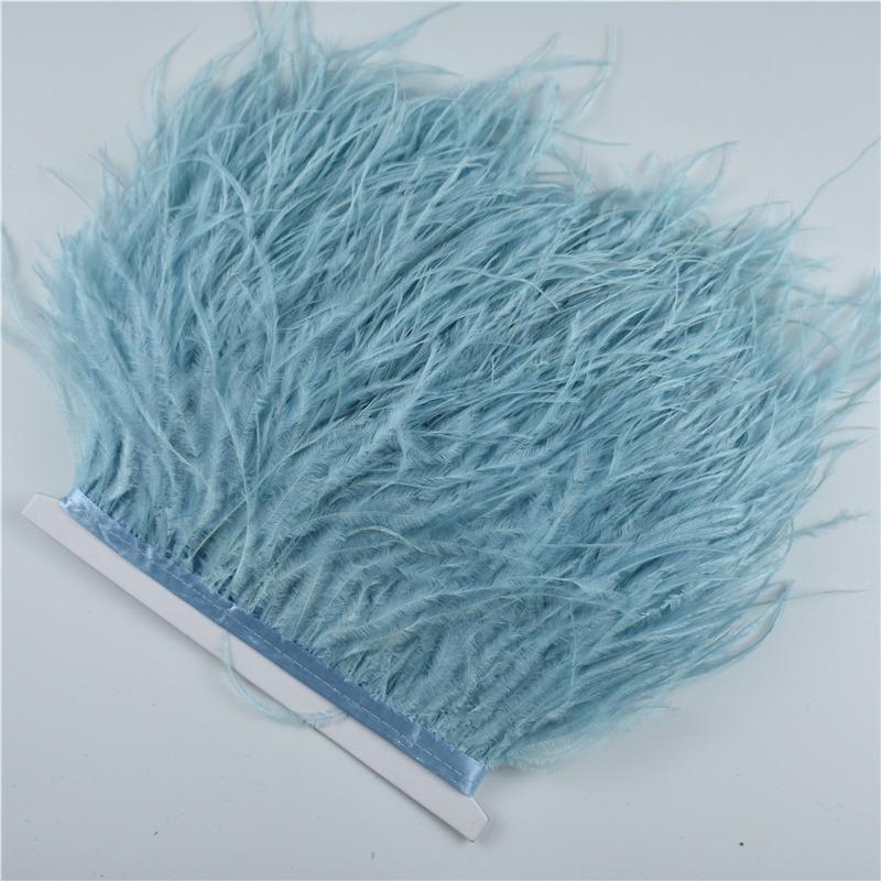 1M 5M 10Meters Ostrich Feather Skirt Fringe Trims 10-15Cm Ostrich Feather Ribbon Feathers For Crafts Wedding Feathers Decoration