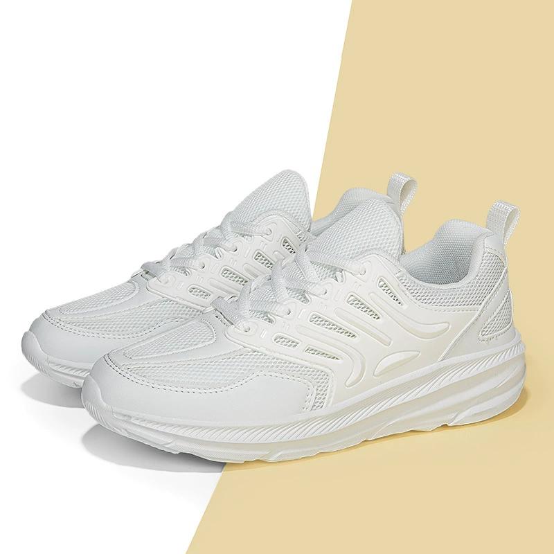 Men's Shoes, Spring Breathable Mesh Casual Sports Shoes, Height Increasing Thick Sole Anti Slip Dad