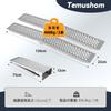 Temushom Foldable Aluminum Ladder 150cm 23cm 400kg Weight Lightweight Aluminum Ramp for Garden Lawn and for Cargo Transport of Rails, Long, Wide,