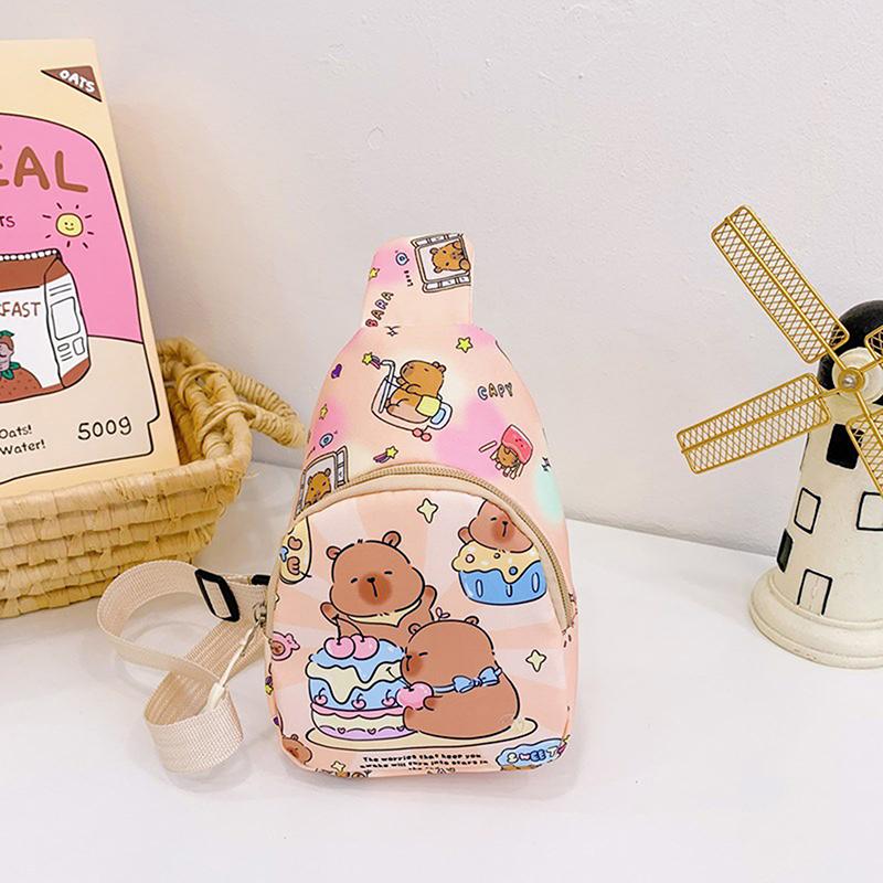 Capybara Backpack Cute Doll Stuffed Bag Multifunctional Storage Bag Capybara Chest Bag Home Decoration Shoulder Messenger Bag