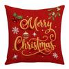 Festive Soft Christmas Pillow Covers 2D Printed Deer Throw Cushion Case Square Plaid Xmas Tree Pillowslip Living Room Decor