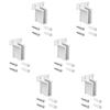 6Pcs Practical Corner Brackets Sturdy Plastic Shelf Supports for Wire Racks Wall Mount Set With Mounting Screws