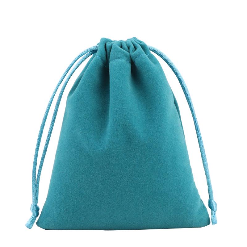 Velvet Drawstring Pouch with Gold Trim - Custom Jewelry Gift Bag