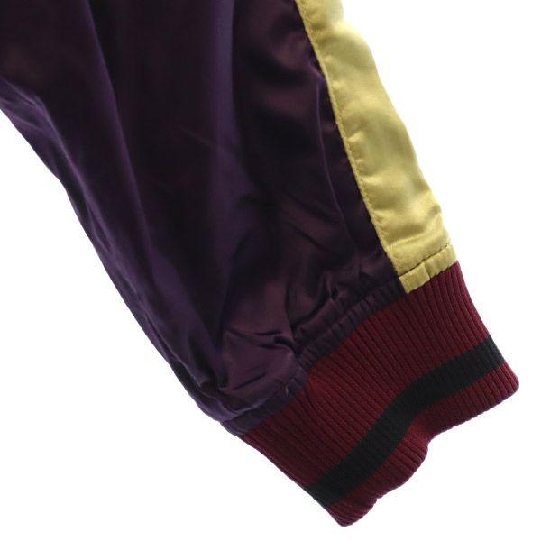 New Balance Nylon Jacket M Purple X Gold Zip Blouson Women Used