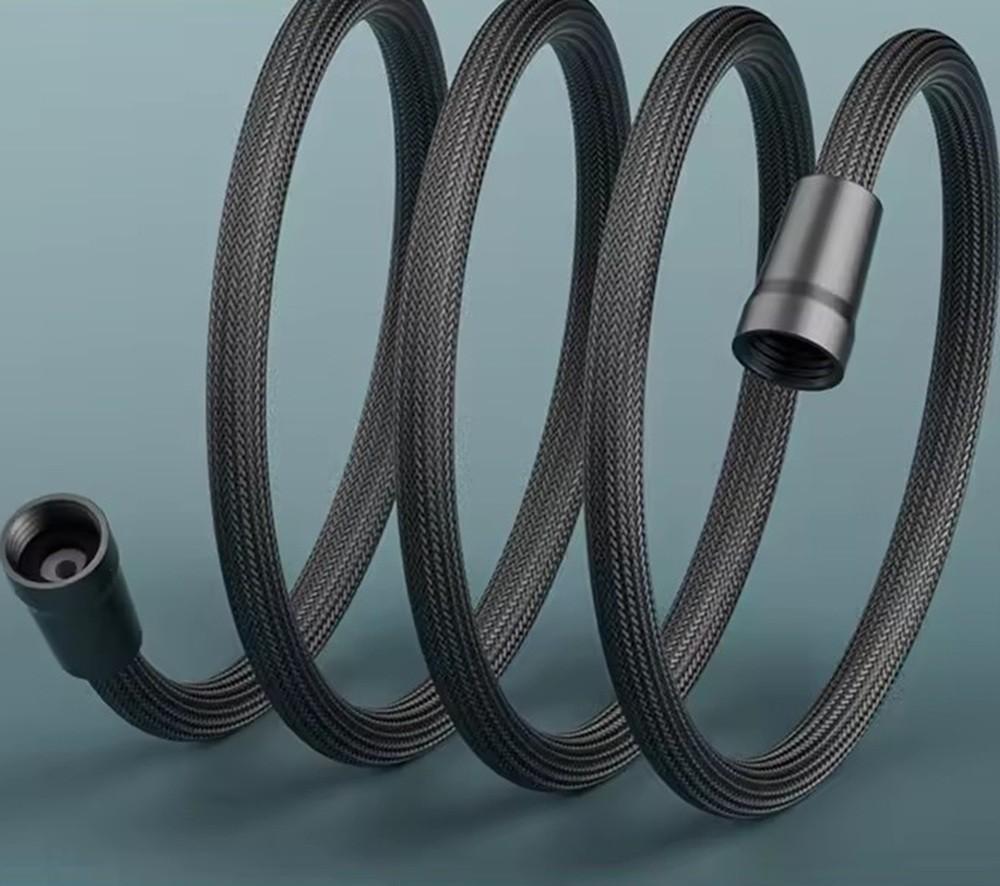 New 1.5/2M Nylon Rope Braided Shower Pipe 4 Points Universal Water Pipe Hot And Cold Shower Head Explosion-proof Connecting Pipe