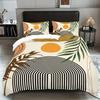 Explosive Bed Three-Piece Set Geometric Lines And Leaves Digital Printing Quilt Cover Home Textile 3-Piece Set