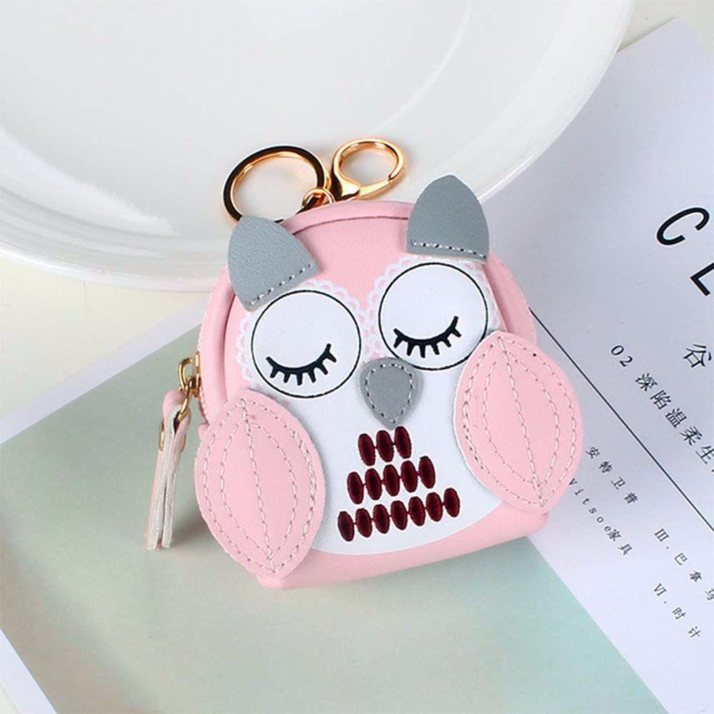 Owl Clerk Key Holder Lady Wallet Cartoon Key Bag Car Key Chain Owl Coin Purse School Bag Pendant