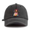 New Dog Print Waterresistant Baseball Cap a Simple and Retro Style Casual Soft Adjustable Dad Hat