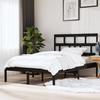 VidaXL Bed Frames Black Solid Wood 150x200 Cm Extra Large 3101227