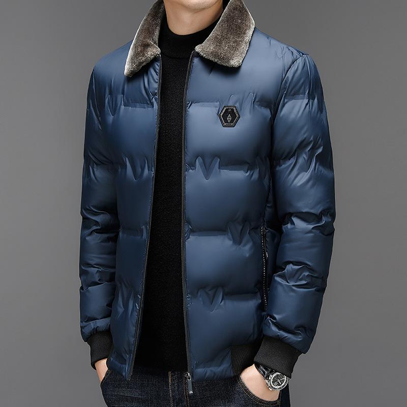 

Мужская хлопковая куртка, новая высококачественная, модная, простая и однотонная, утолщенная, морозостойкая пуховая куртка, зима XL