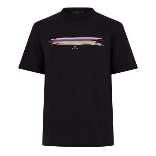 Paul Smith Mens Striped Logo T-Shirt