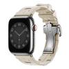 Original Soft Rubber Strap for Apple Watch Band 49mm 45mm 41mm 44mm 42mm 38mm Metal Buckle Bracelet for IWatch