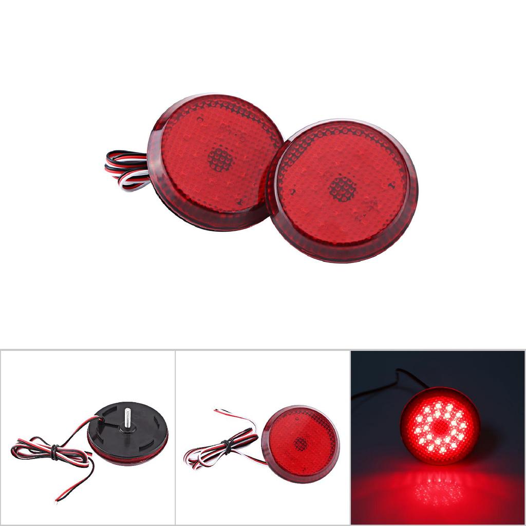 6.8cm Car LED Tail Rear Bumper Reflector Light Fog Brake Stop Lamp For Toyota Corolla Red