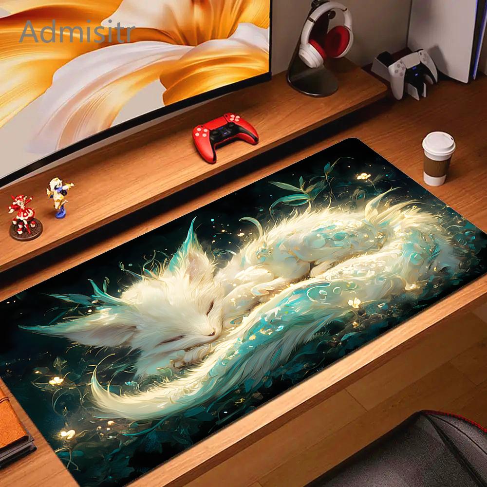 Cartoon Fox XXL Mouse Pad Large Computer Game Accessories Cute Mousepads Gamer Professional High Quality Rubber Pads Desk Mat