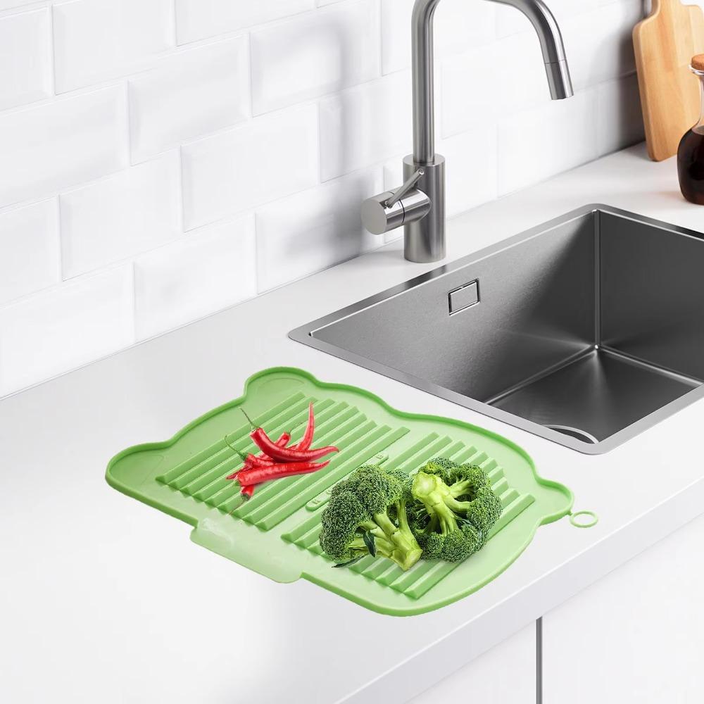 Draining Design Dish Drying Mat Non-Slip Base Heat Resistant Trivet  Kitchen Use