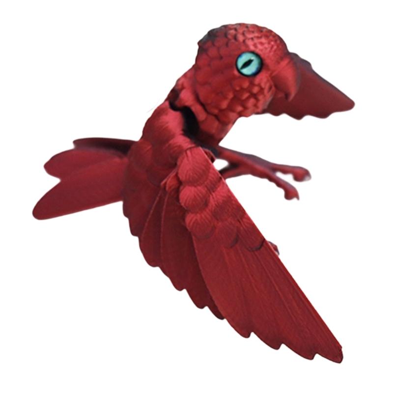 Flexible Joints Articulated Parrots Fidgety Toy Desktop Decors 3D Printed Parrots,Realistic Parrots Statue Home Decors