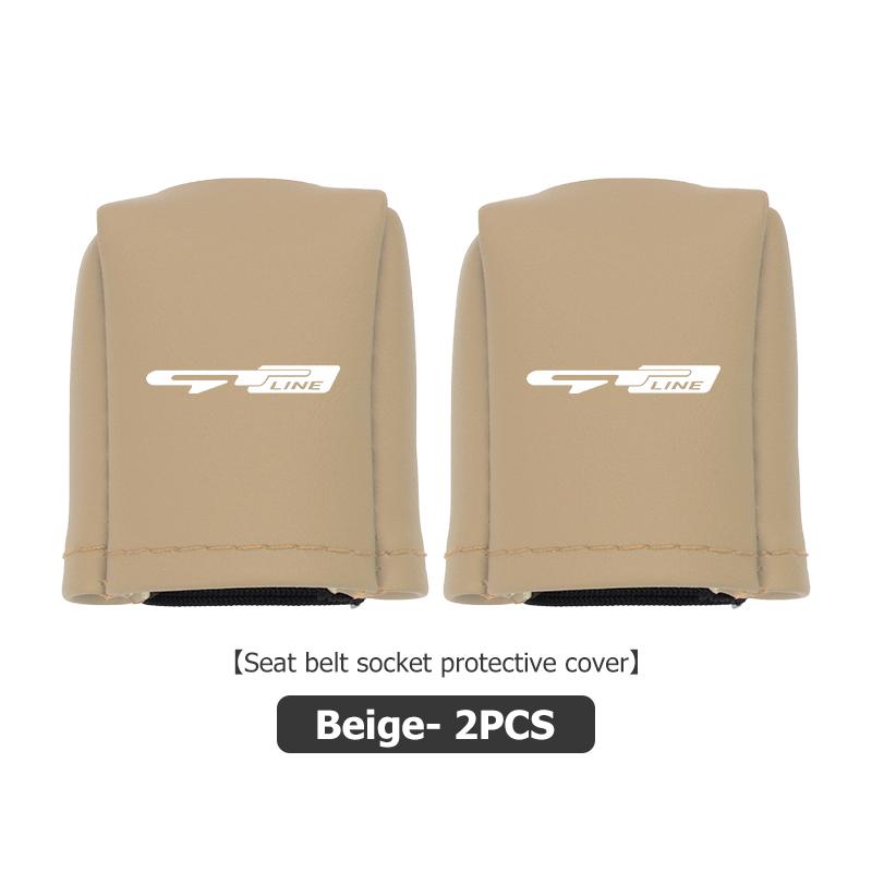 For KIA Universal Car Logo Seat Belt Buckle Protect Cover Anti Scratch Accessories Cerato Proceed Venga Stonic Picanto Sorento zqdtx40 vngk1