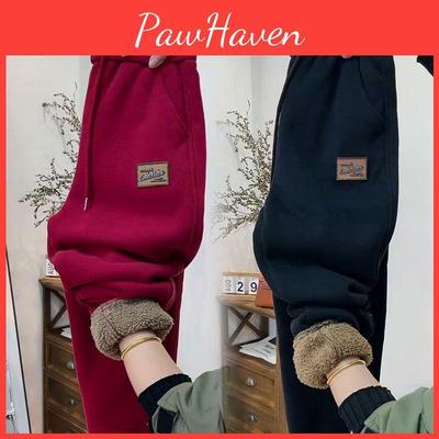Dicke Warme Herbst Winter Damen Fleecehose Mode Thermische Plüschhose Lässige Sport Schweißhose Elastische Taille Hose