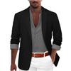 Giacca da abito casual da uomo in misto lino color cachi chiaro