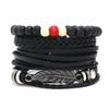 Unisex Handmade Woven Leather Bracelet - European and American Style Jewelry