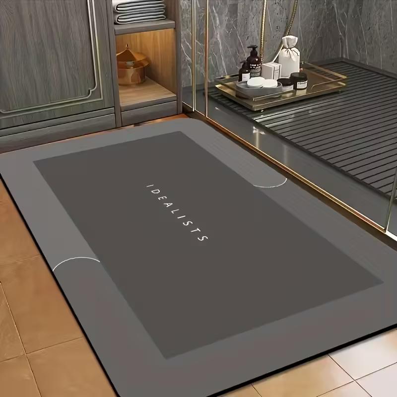 Protiskluzová koupelnová absorpční rohožka z křemeliny, měkký a super kvalitní rychleschnoucí sprchový kobereček