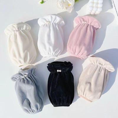 Perlen-Ärmelstulpen: Plüsch Damen Kurzdaunenjacke Ärmel – Schmutzabweisend, Schmutzabweisend und Warm
