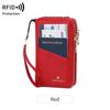 Multi-Functional RFID Anti-Theft Passport Crossbody Bag with Double Zipper