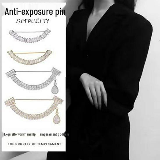 Luxury Rhinestone Brooch: Women's Elegant Suit & Dress Waist-Gathering Accessory