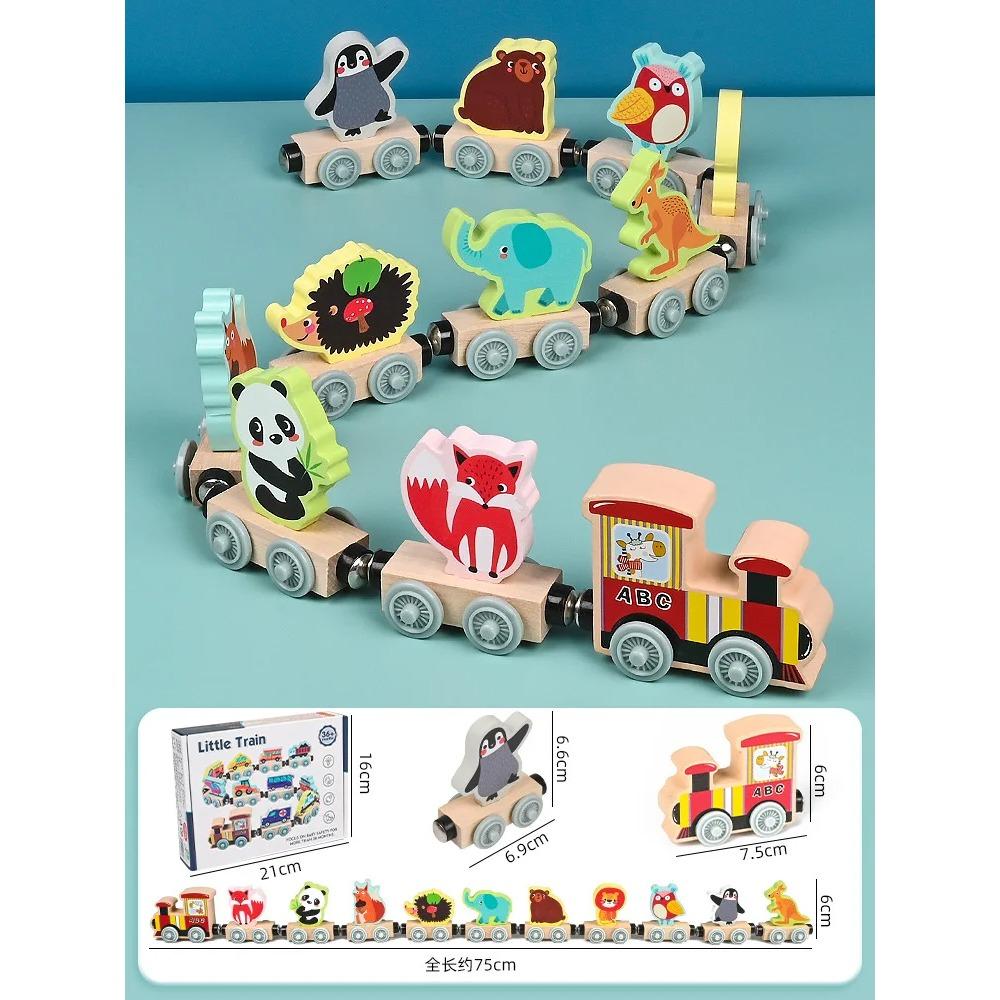 

Монтессори Магнитные Деревянные Игрушки Поезда Раннее Образование Познание Игрушки Животные Сортировка Обучение Обучение Машина Мультфильм Набор Для Детей animals train