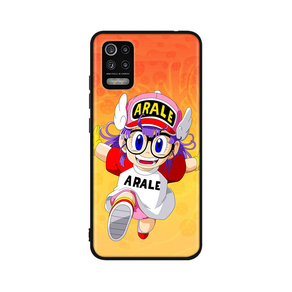 DT34 Dr. Slump Arale Case for iPhone 16 15 Plus 14 13 12 11 Pro 8 7 6S 6 SE 5S X XR XS Max Realme C30 C33 C31 9I Huawei P30 Black Soft Cover
