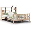 VidaXL Lit bibliothèque sans matelas 120x200 cm bois de pin massif, lit, meuble de chambre à coucher, lit avec rangement 3322313