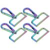 4pcs Carabiner Keychain 38mm 1.5in Sturdy Metal Structure Large Rotating Eyelet Attractive Decorative Clip for Crafts