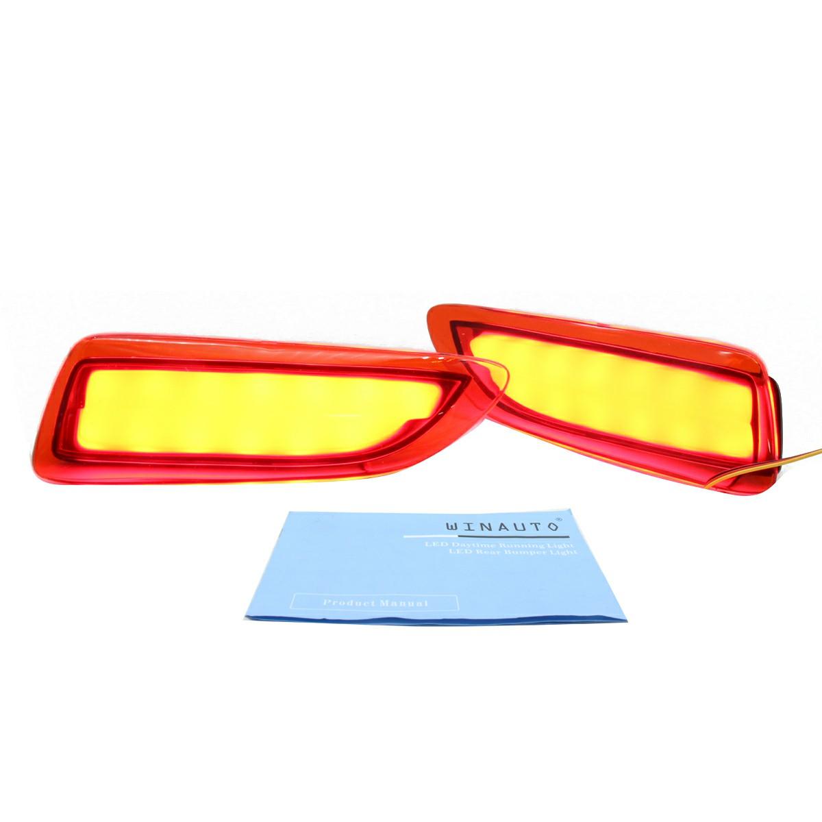 

WINAUTO 2Pcs LED Rear Bumper Reflector Brake Tail Lights for Toyota Corolla 2012-2013 Type A