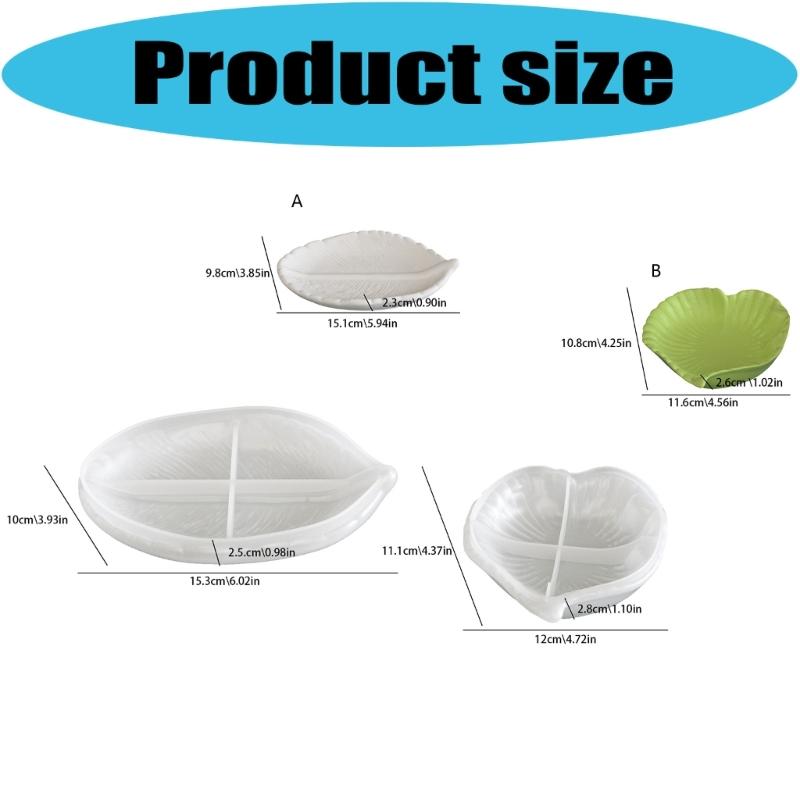 Silicone Leaf Shaped Plate Mold Epoxy Mould for Unique Decorative and Functional Tray Heat Resistant Jewelry Mould