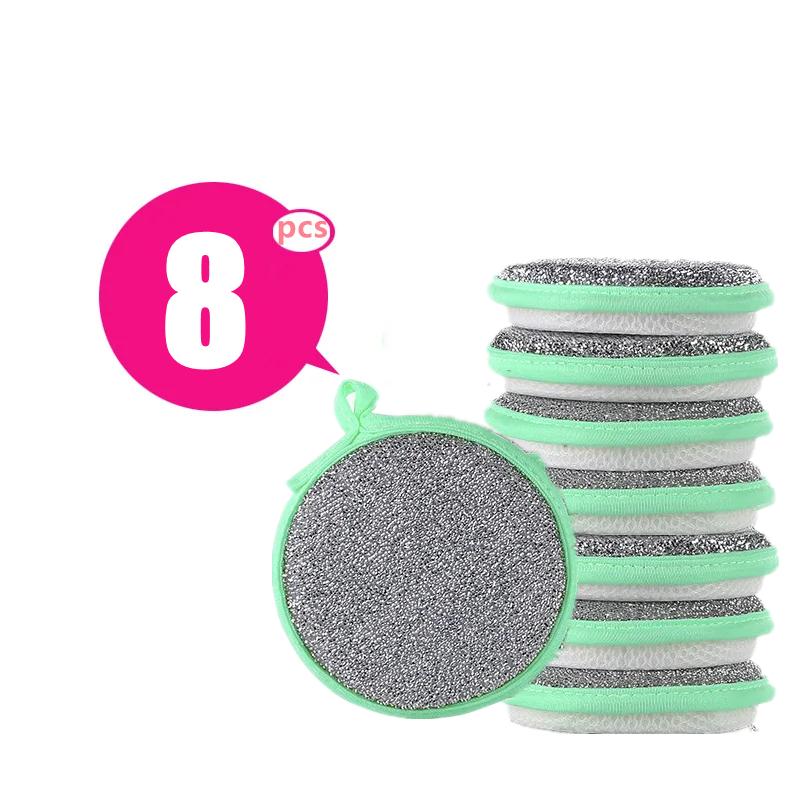 New 10-1PC Double Side Dishwashing Sponge Household Cleaning Tools Dish Brush Cleaning Supplies Pot and Dish Cleaning Sponges