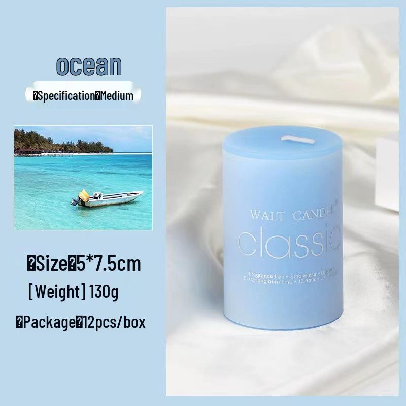 Colorful Cylindrical Scented Candles - Smokeless for Emergency, Weddings, Birthdays, and Church or Hotel Décor