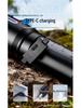 Rechargeable Zoom White Laser Flashlight - Super Bright, Long-Range Outdoor Searchlight with Signal Light