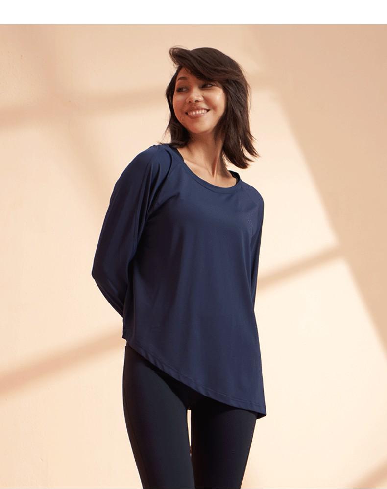 2020 Women's Loose Slimming Quick-Dry Plus Size Sports Cover-Up Running T-Shirt Yoga Top