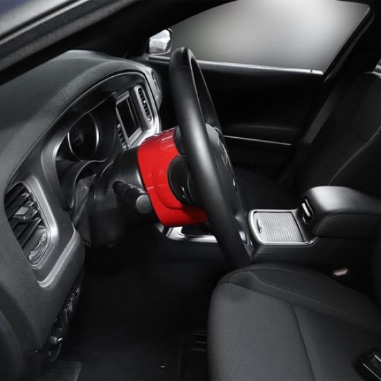 Red Electric Adjust Steering Wheel Base Trim for Dodge Charger/Challenger 2015+