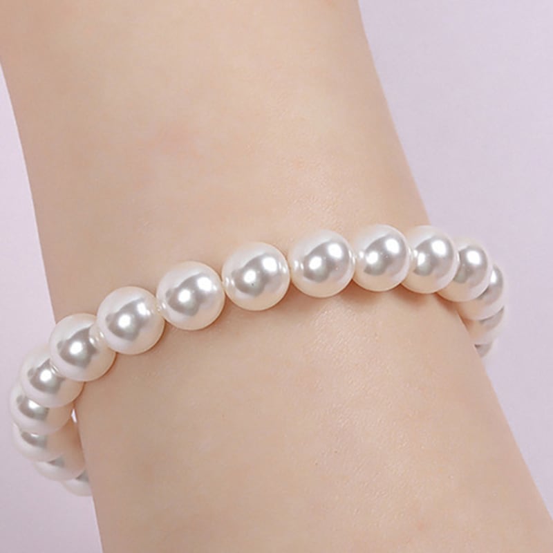 Dana Burton [925 Silver] Charlotte Glass Pearl Bracelet_8mm