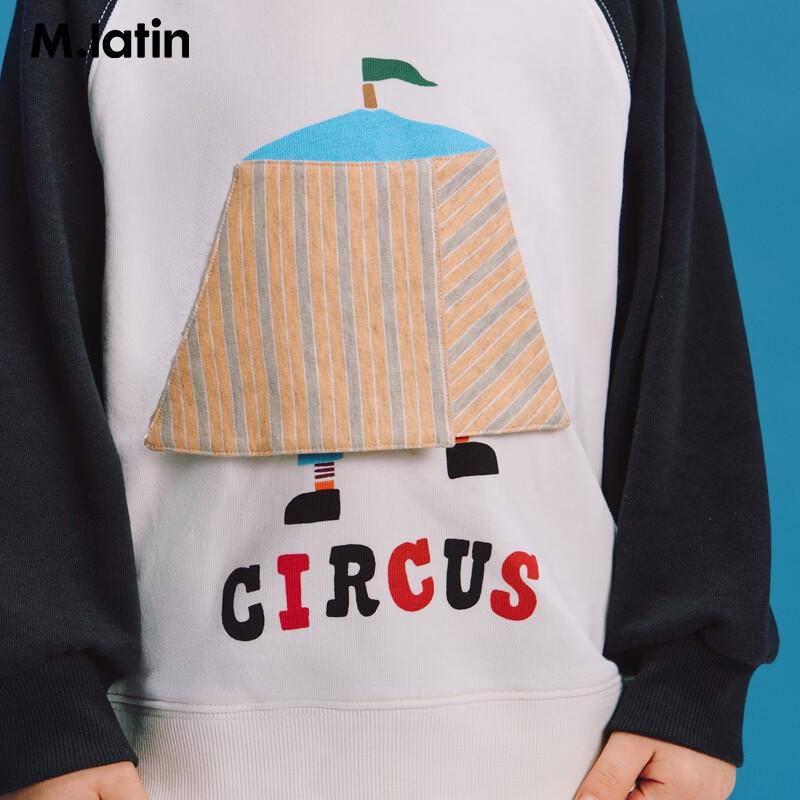 M.Latin Boys' 2026 Spring Color-block Raglan Sweatshirt