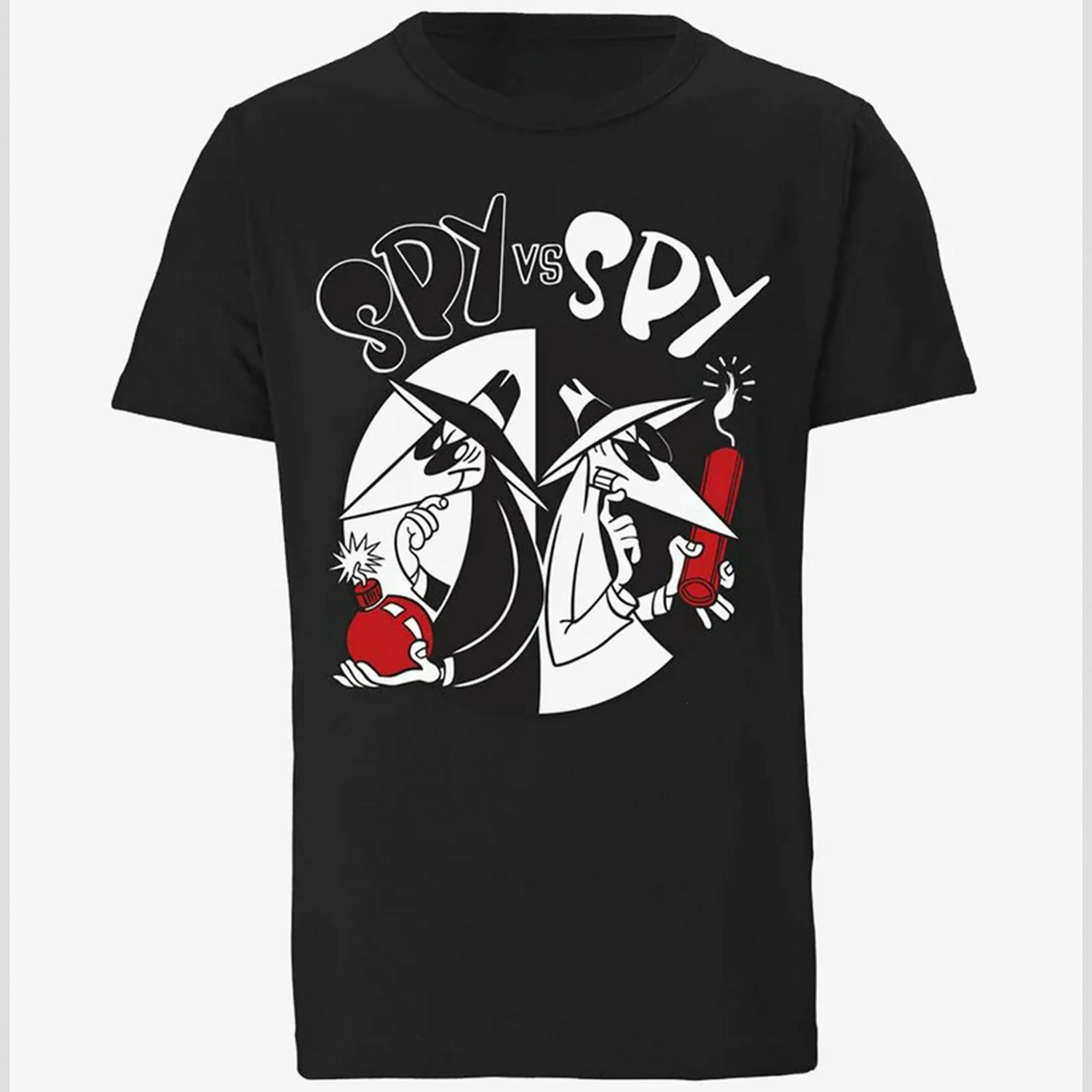 

VTG Spy vs Spy Cartoon T-Shirt Mens Womens Tees Top Black Unisex Cotton All Sizes JJ3432 L